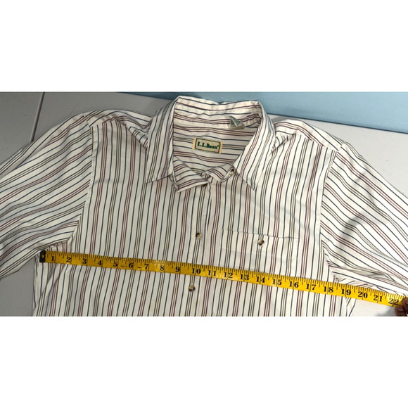 Vintage L.L. Bean Womens 1 0Striped Button Up Shirt Classic Casual Quiet Luxury - Picture 5 of 7